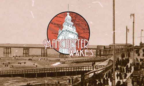 Manchester Wakes logo featuring Blackpool Tower