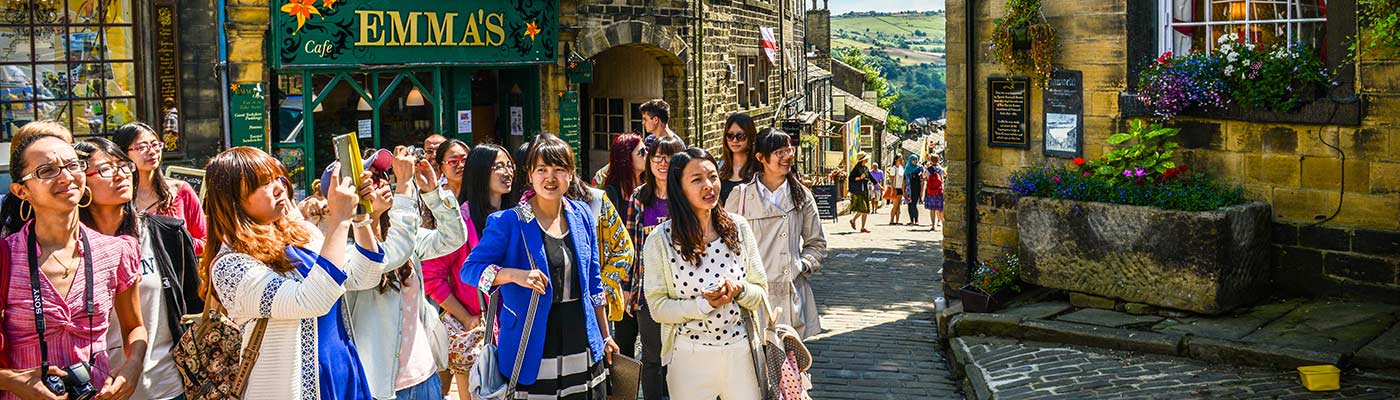 Students on a Bronte trip to Haworth