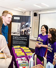 Students at an open day