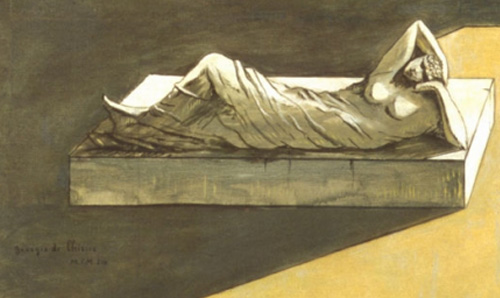 Painting of woman lying down