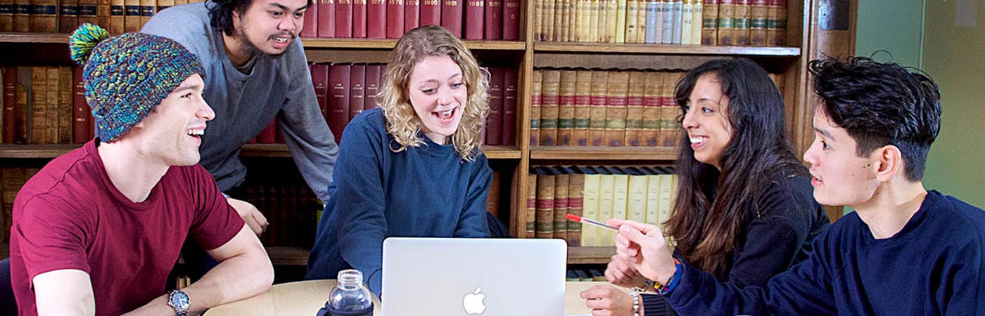 Students in the library