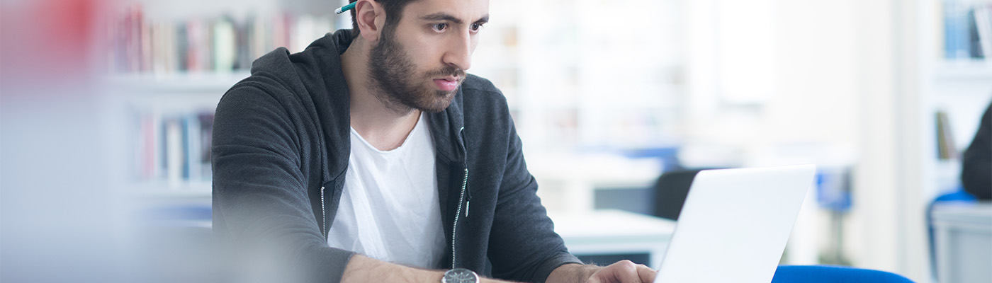 Student working remotely