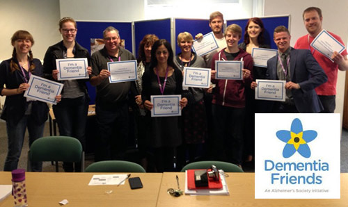 Dementia friends group shot at the Martin Harris Centre