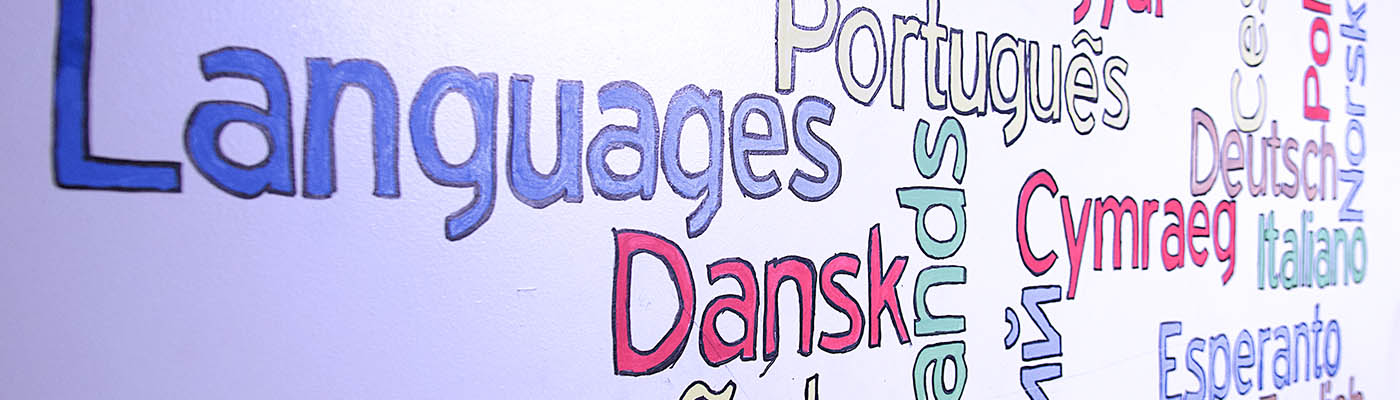 Languages written in balloon lettering