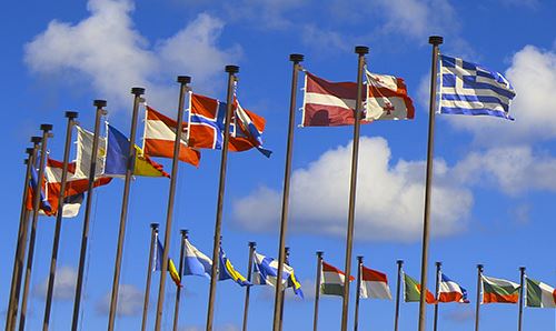 Different country flags