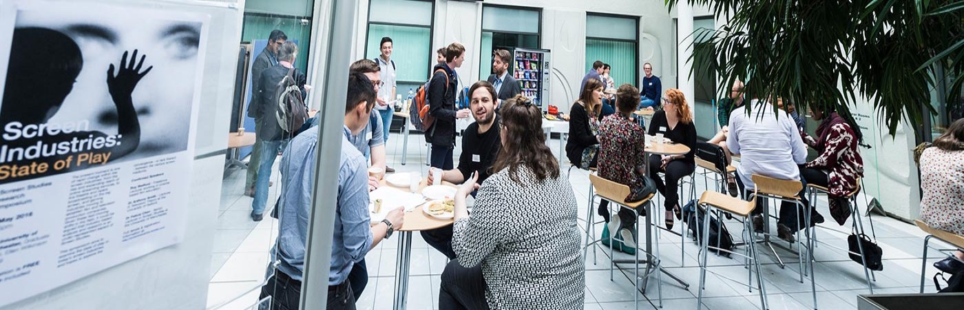 Students congregating at an event