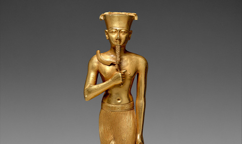 Gold statue of an Egyptian deity