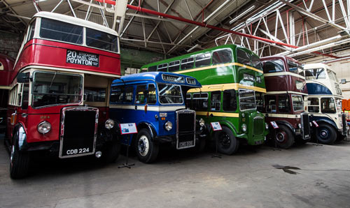 Bus exhibit in the Museum of Science and Industry