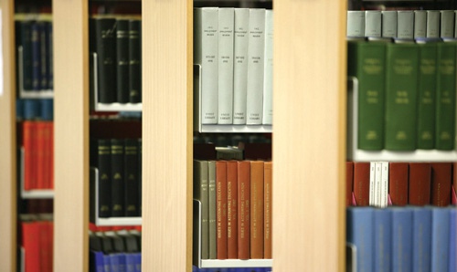 books on bookcases