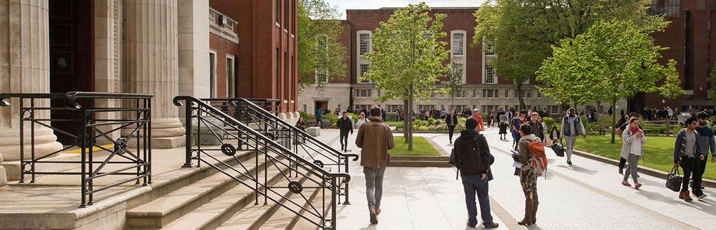 Exterior shot of university grounds