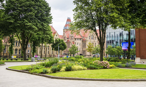 Exterior shot of The University of Manchester