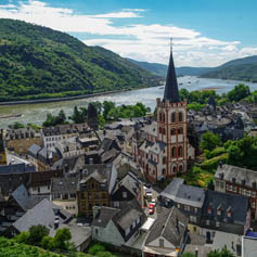 German town on the Rhine river