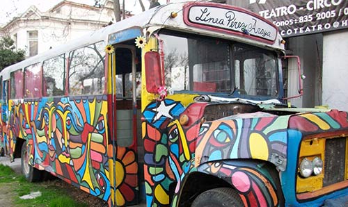 Colourful bus