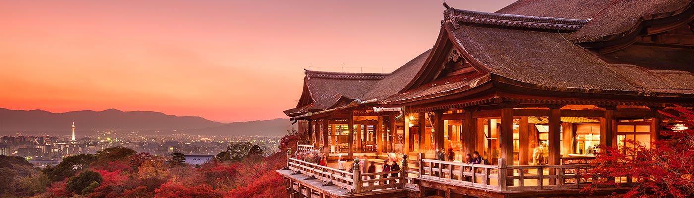 Japanese temple in the hills