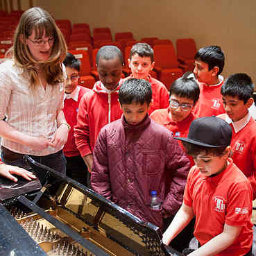 Children playing piano