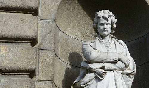 Beethoven statue.