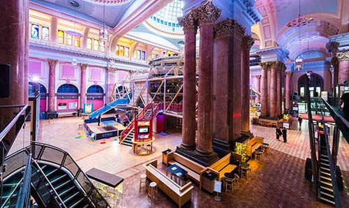 Interior building of The Royal Exchange Theatre