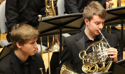 Two students in Symphony Orchestra