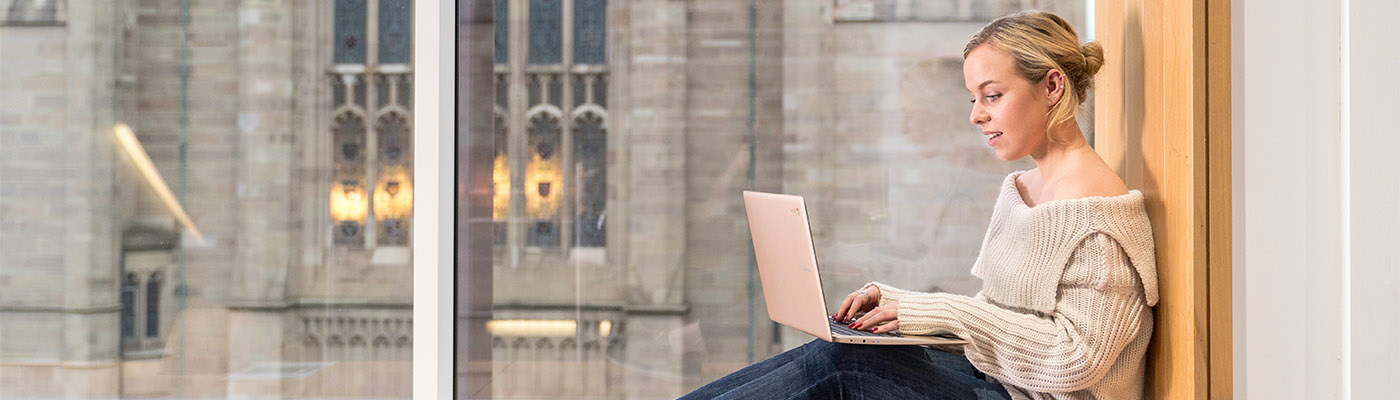 Student on laptop