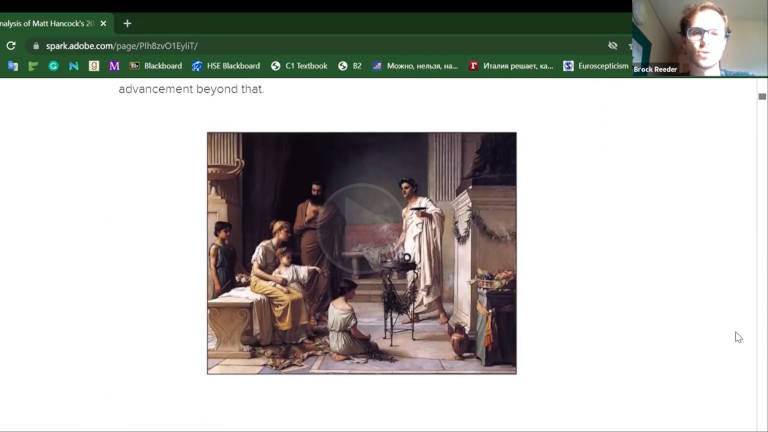 UG Scholars 2020/21: How Our Words' Stories Inform/Distort Present Knowledge - Final Presentation - screenshot of Zoom call