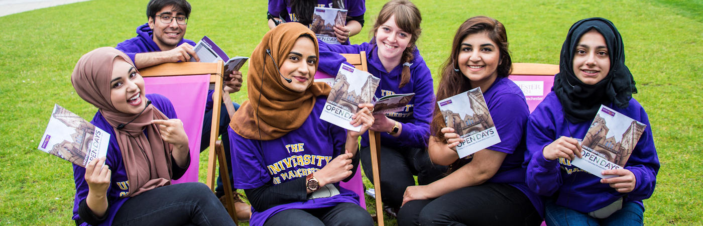 Student ambassadors at an open day.