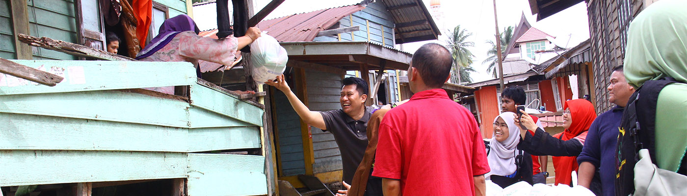 Flood volunteers in Malaysia
