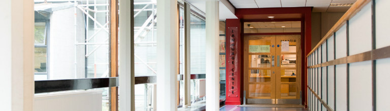 language centre entrance and sign